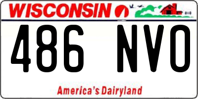 WI license plate 486NVO