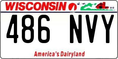 WI license plate 486NVY