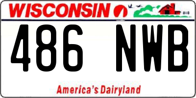 WI license plate 486NWB