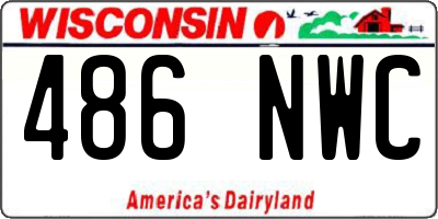WI license plate 486NWC