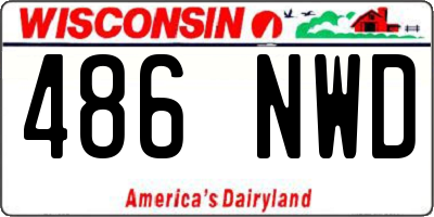 WI license plate 486NWD