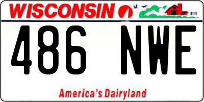 WI license plate 486NWE