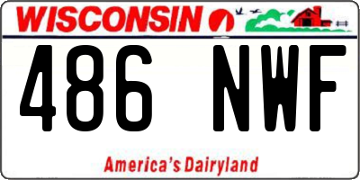 WI license plate 486NWF
