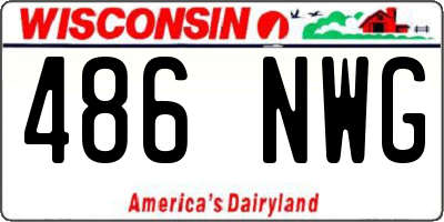 WI license plate 486NWG