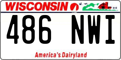 WI license plate 486NWI