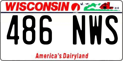 WI license plate 486NWS