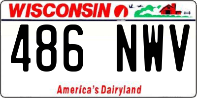 WI license plate 486NWV