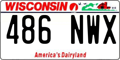WI license plate 486NWX