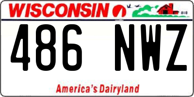 WI license plate 486NWZ