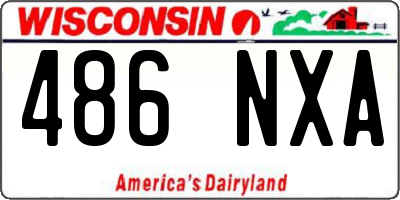 WI license plate 486NXA