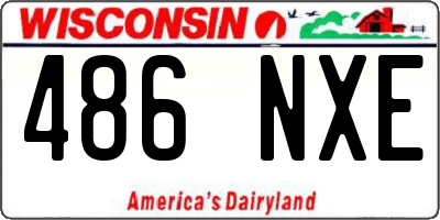 WI license plate 486NXE
