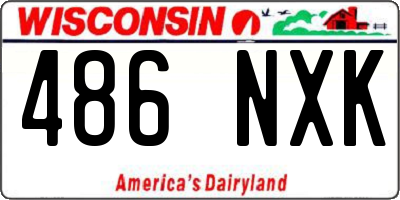 WI license plate 486NXK