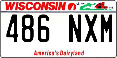 WI license plate 486NXM