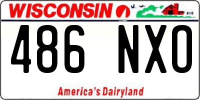 WI license plate 486NXO