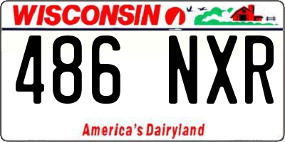 WI license plate 486NXR