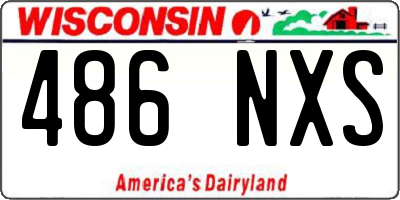 WI license plate 486NXS