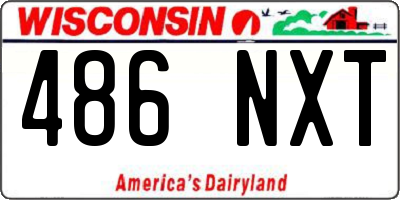 WI license plate 486NXT