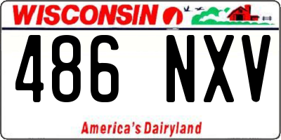 WI license plate 486NXV