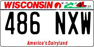 WI license plate 486NXW