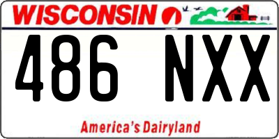 WI license plate 486NXX
