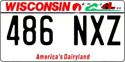 WI license plate 486NXZ