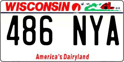 WI license plate 486NYA