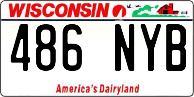 WI license plate 486NYB