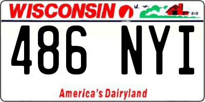 WI license plate 486NYI