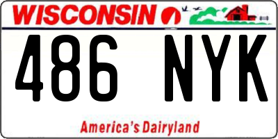 WI license plate 486NYK