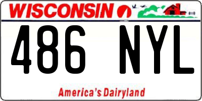 WI license plate 486NYL