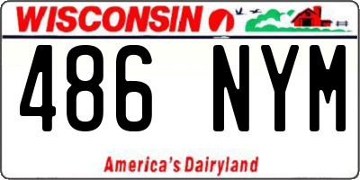 WI license plate 486NYM