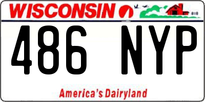 WI license plate 486NYP