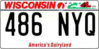 WI license plate 486NYQ