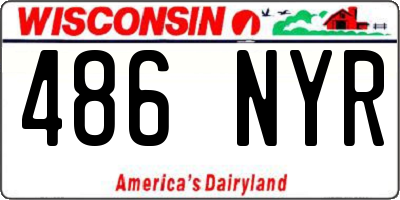 WI license plate 486NYR