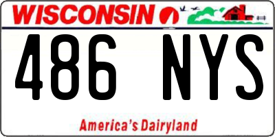 WI license plate 486NYS