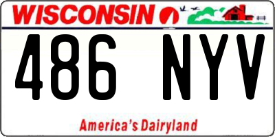 WI license plate 486NYV