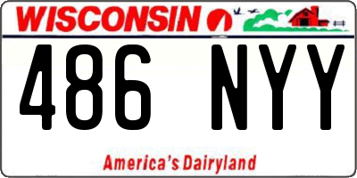 WI license plate 486NYY