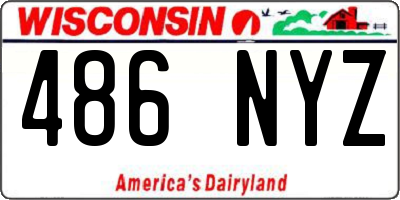 WI license plate 486NYZ