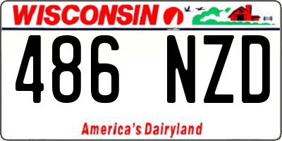 WI license plate 486NZD