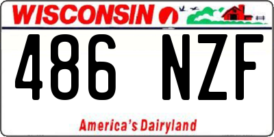WI license plate 486NZF