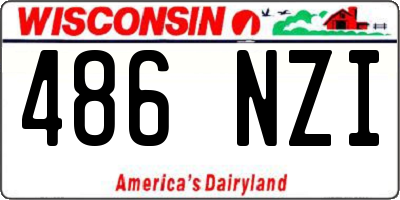 WI license plate 486NZI