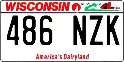 WI license plate 486NZK