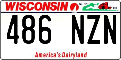 WI license plate 486NZN