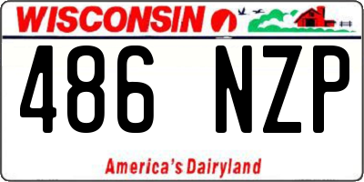 WI license plate 486NZP