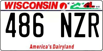 WI license plate 486NZR