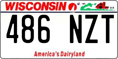 WI license plate 486NZT