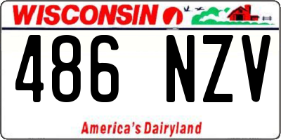 WI license plate 486NZV