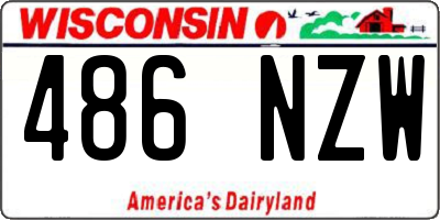 WI license plate 486NZW