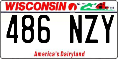 WI license plate 486NZY