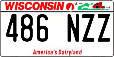 WI license plate 486NZZ